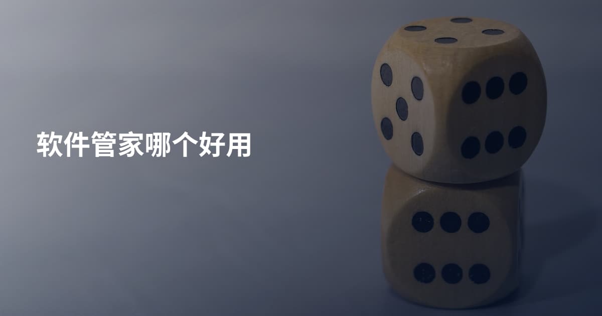 软件管家哪个好用
