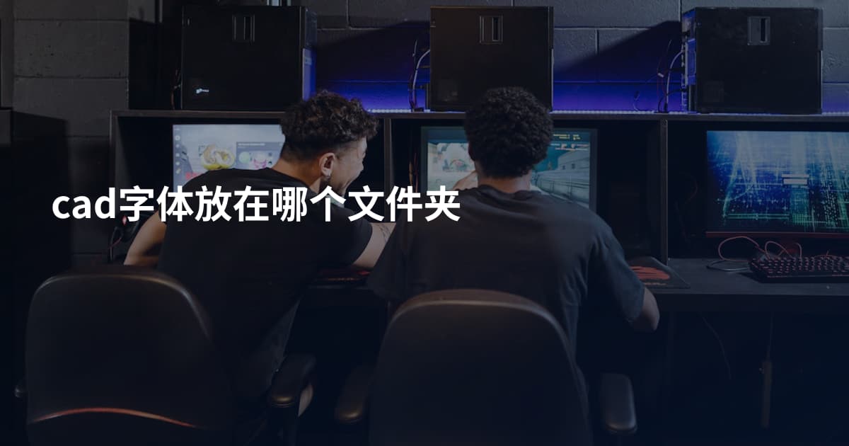 cad字体放在哪个文件夹