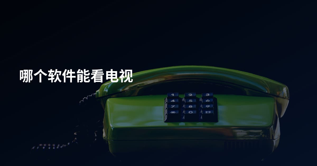 哪个软件能看电视
