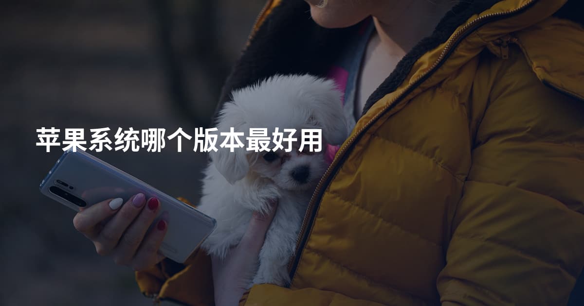 苹果系统哪个版本最好用