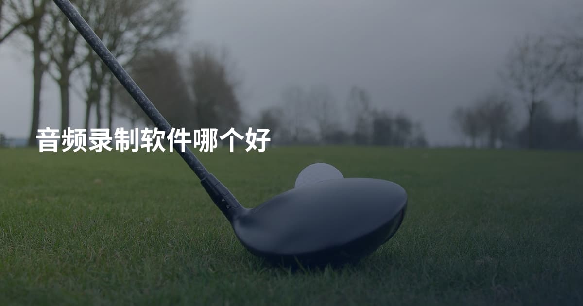 音频录制软件哪个好