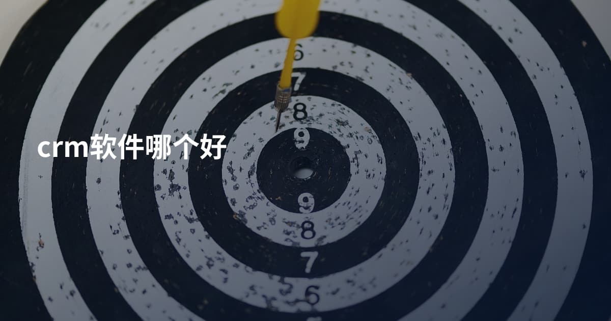 crm软件哪个好