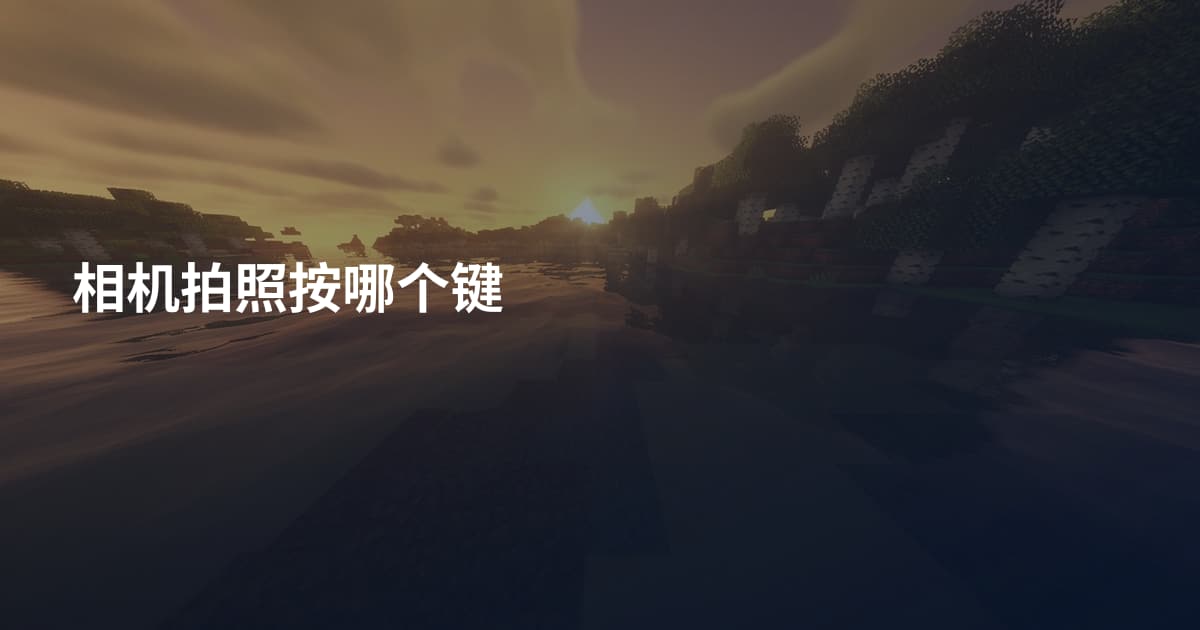 相机拍照按哪个键
