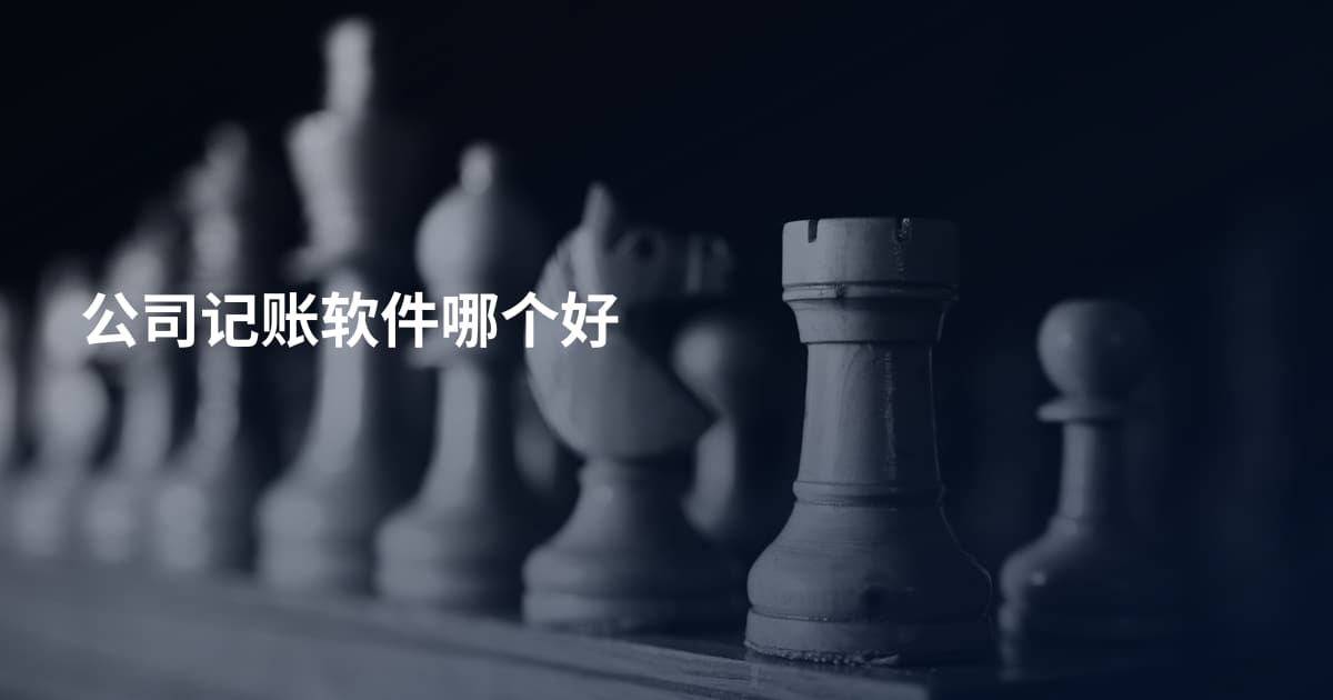 公司记账软件哪个好
