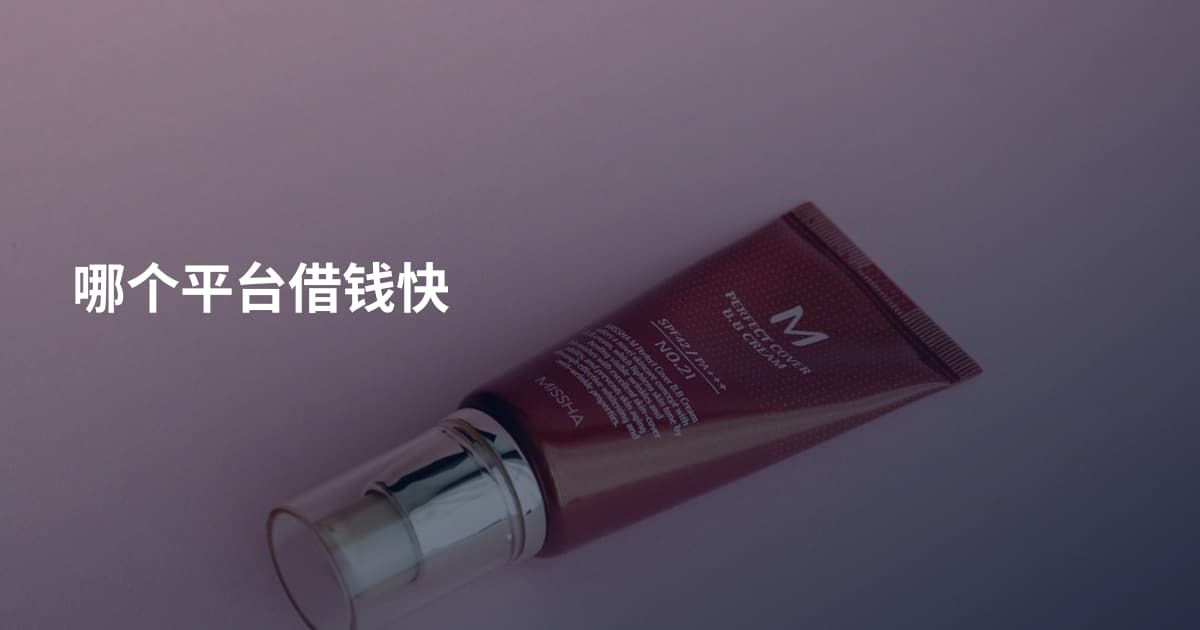 哪个平台借钱快