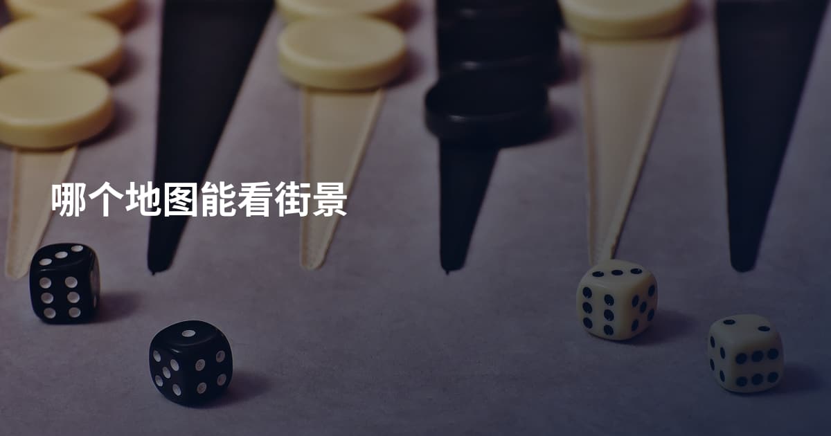 哪个地图能看街景