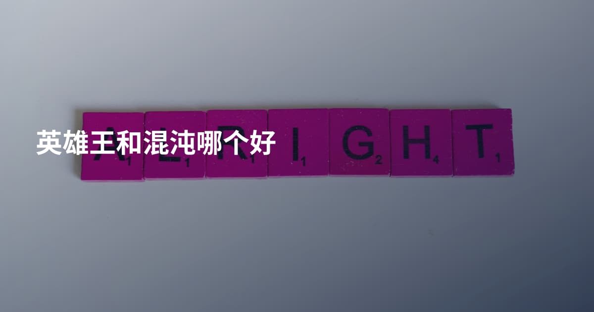 英雄王和混沌哪个好
