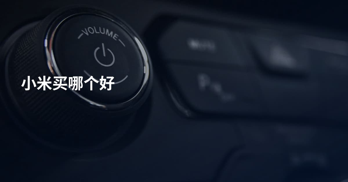 小米买哪个好