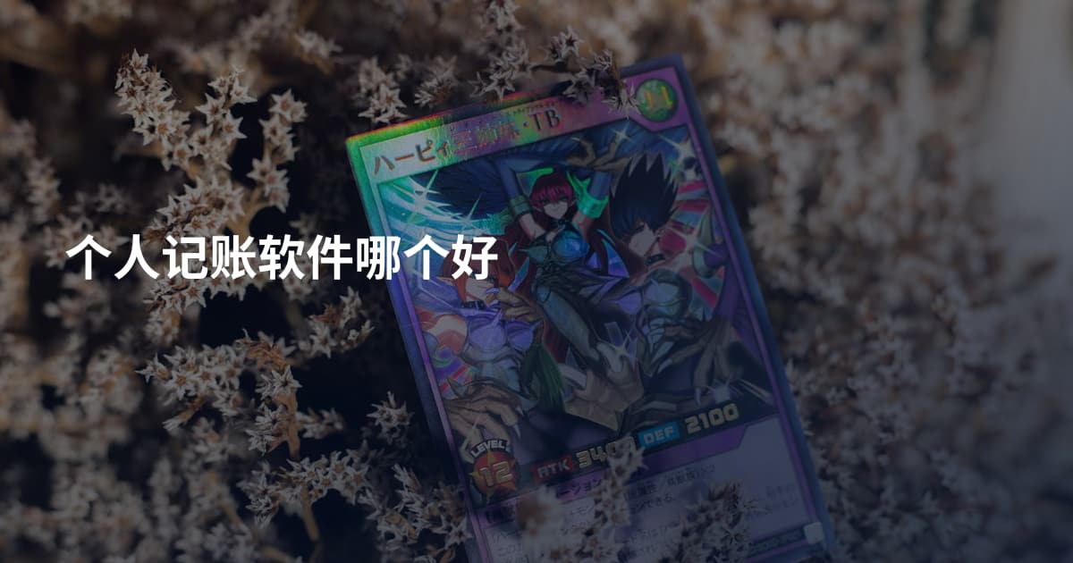 个人记账软件哪个好
