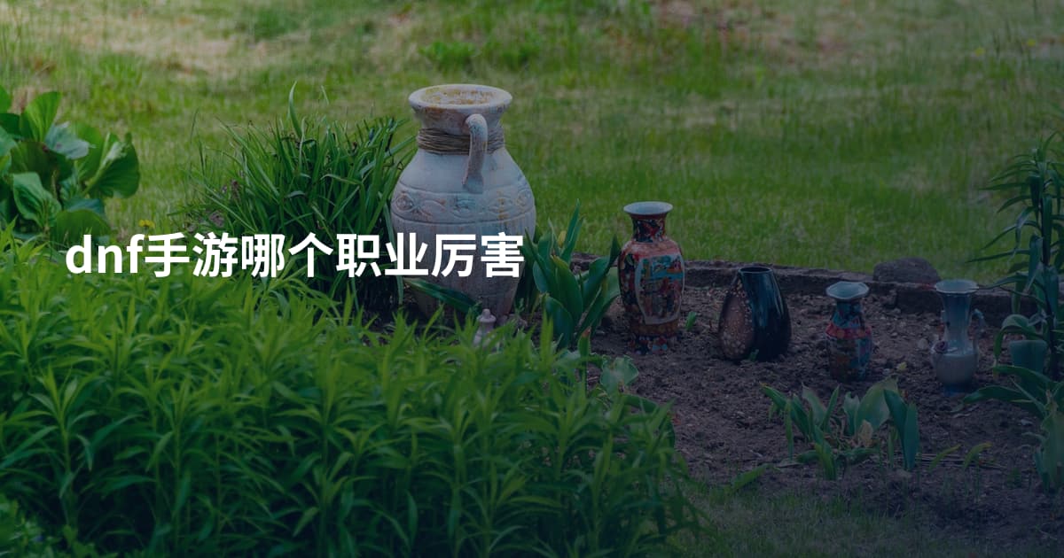 dnf手游哪个职业厉害