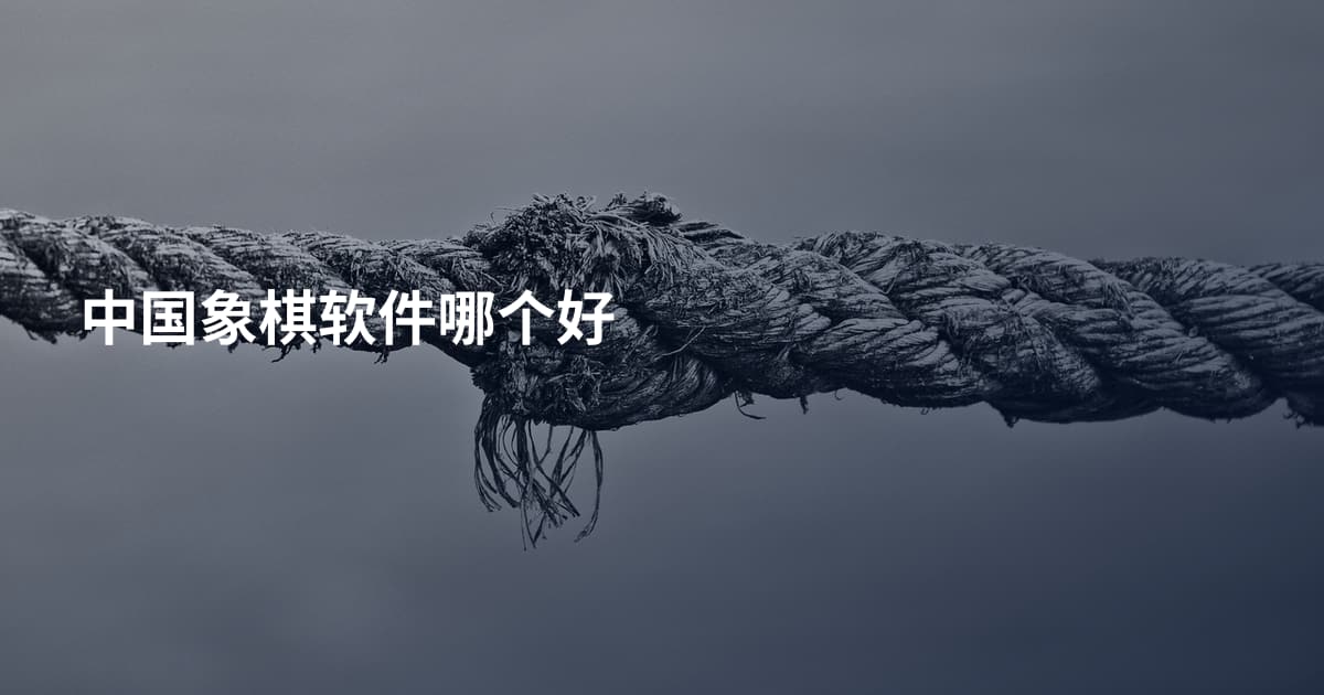 中国象棋软件哪个好