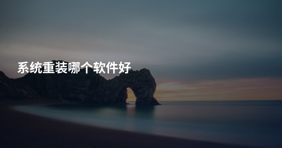 系统重装哪个软件好