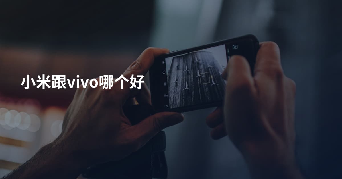 小米跟vivo哪个好