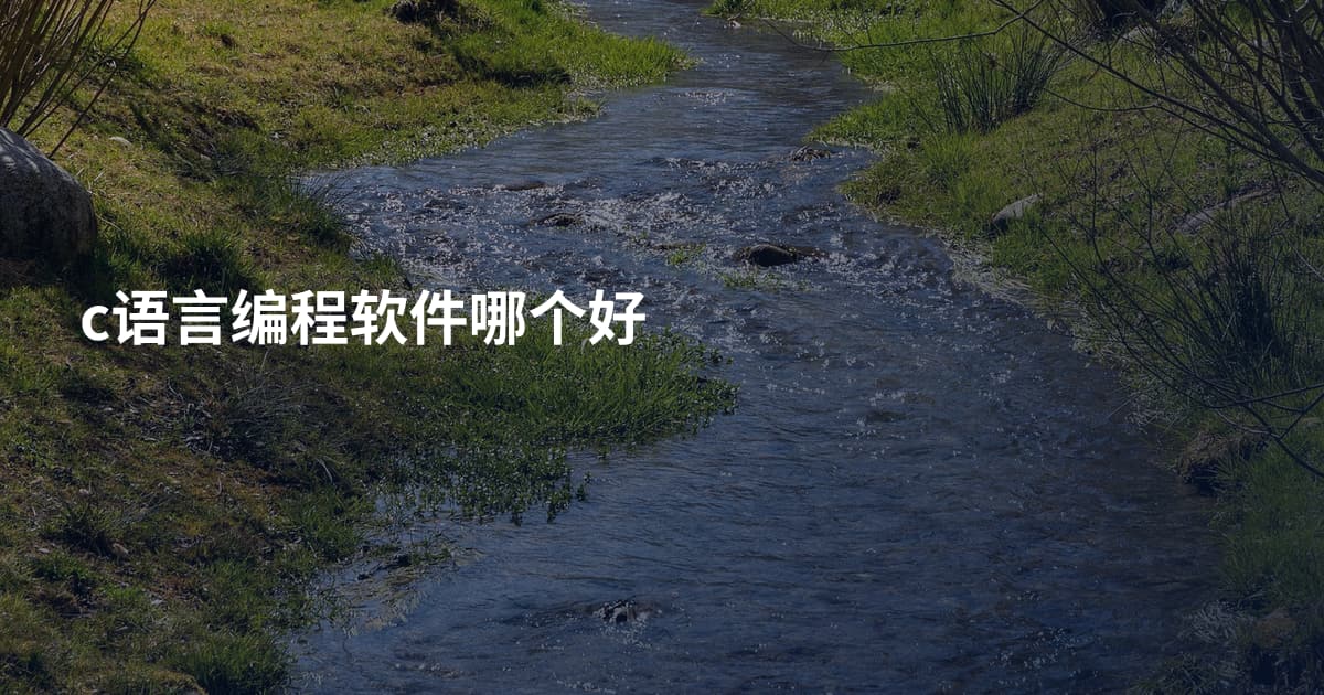 c语言编程软件哪个好