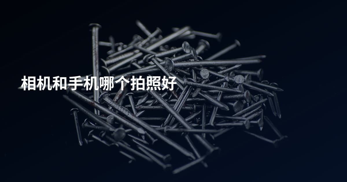 相机和手机哪个拍照好