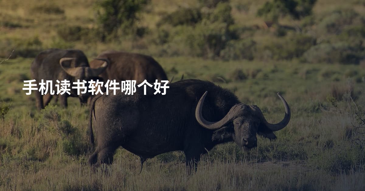 手机读书软件哪个好
