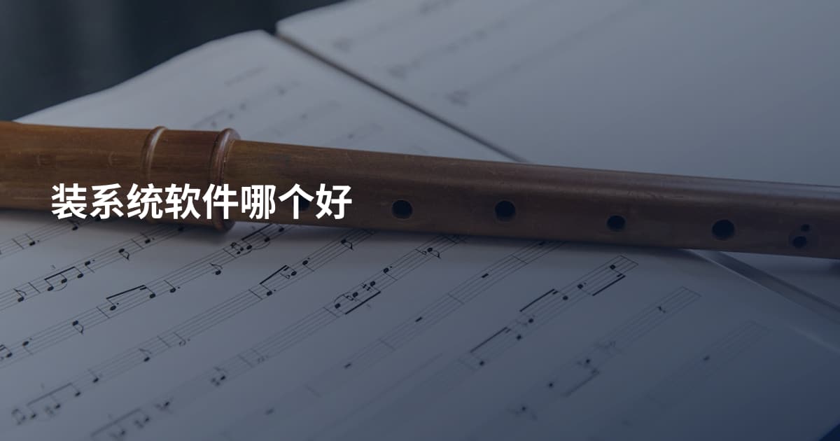 装系统软件哪个好