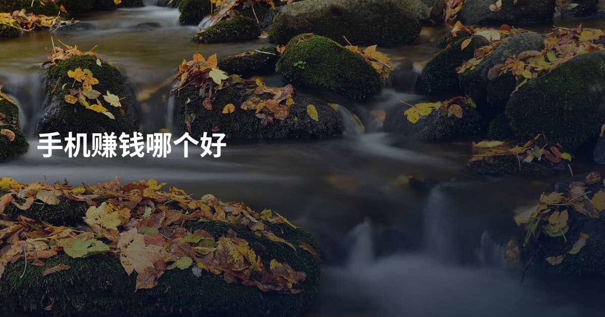 手机赚钱哪个好
