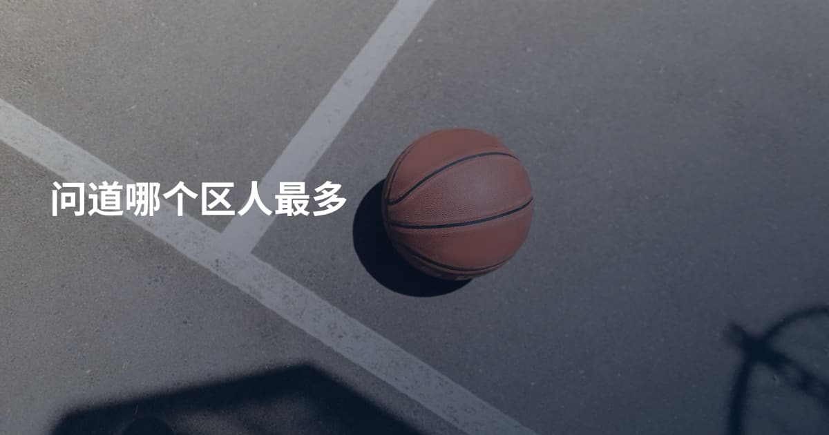 问道哪个区人最多