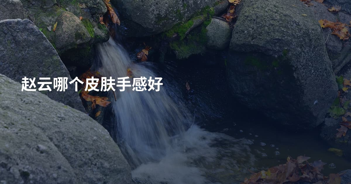 赵云哪个皮肤手感好