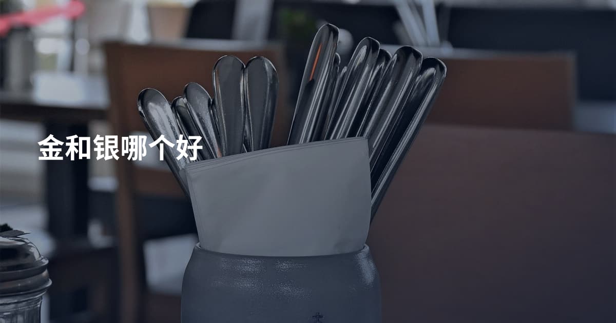 金和银哪个好