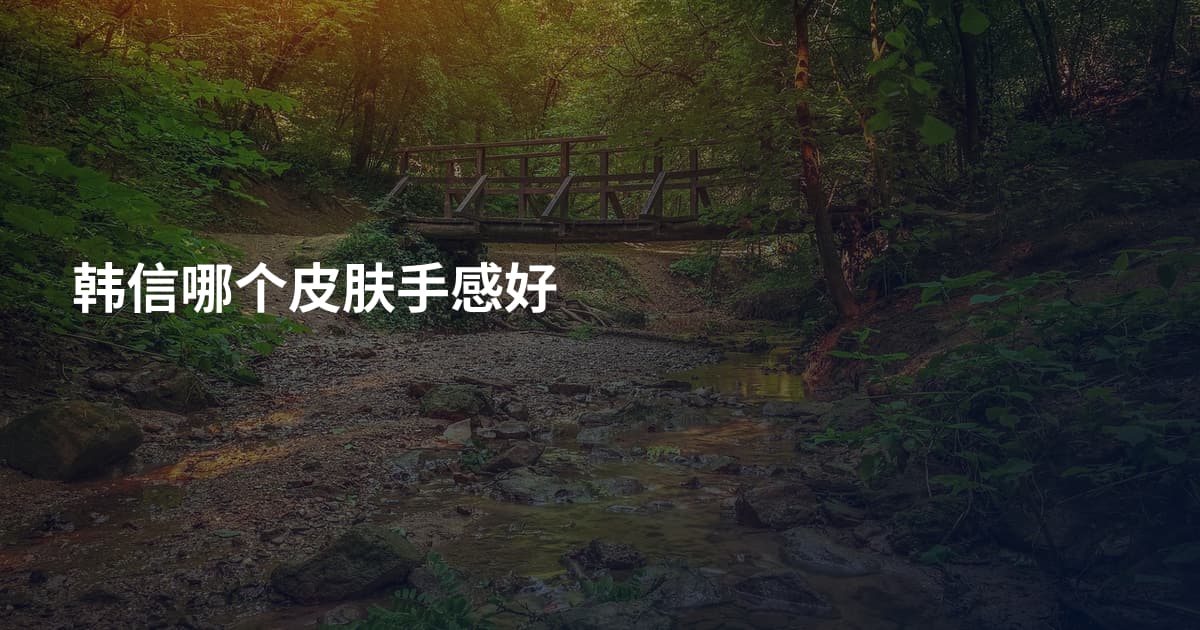韩信哪个皮肤手感好