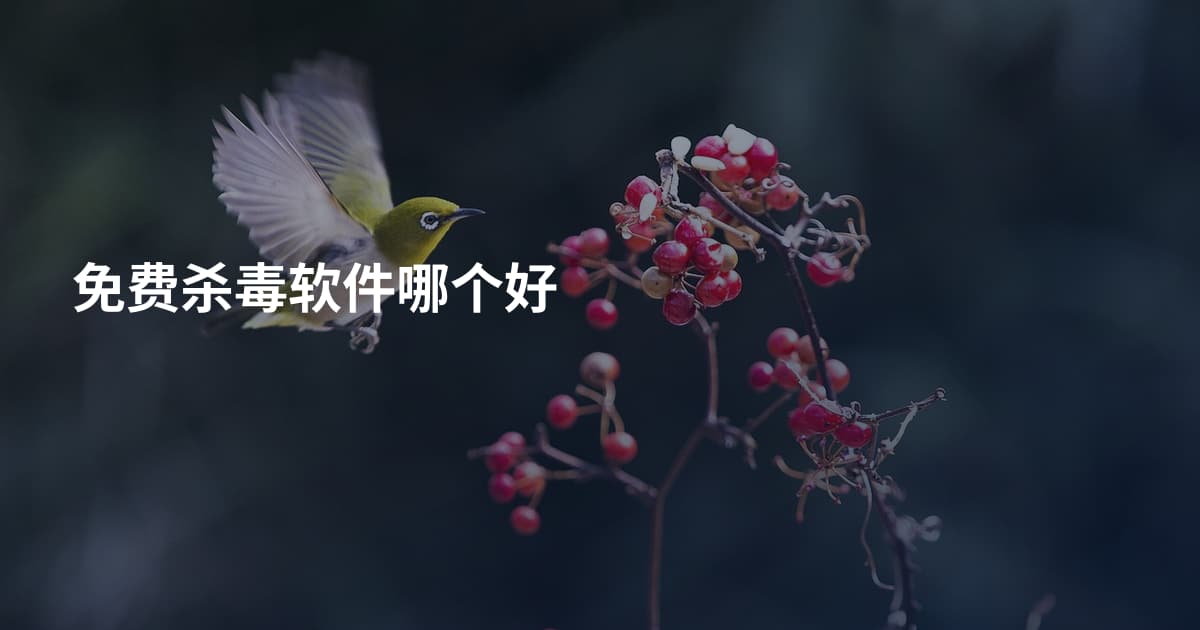 免费杀毒软件哪个好
