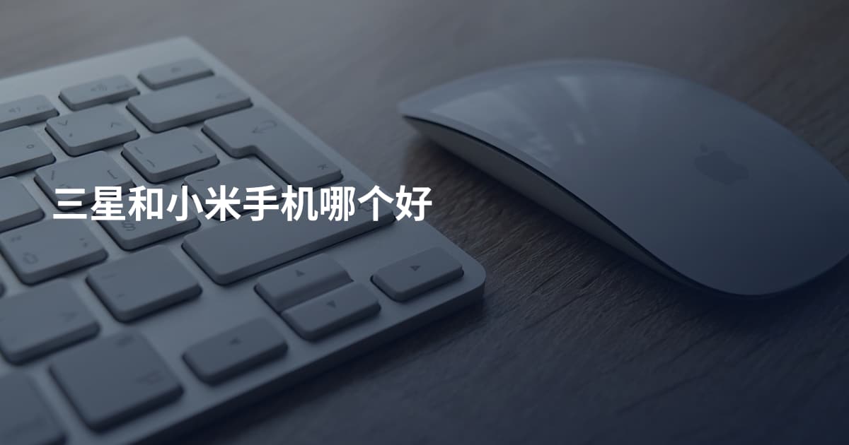 三星和小米手机哪个好