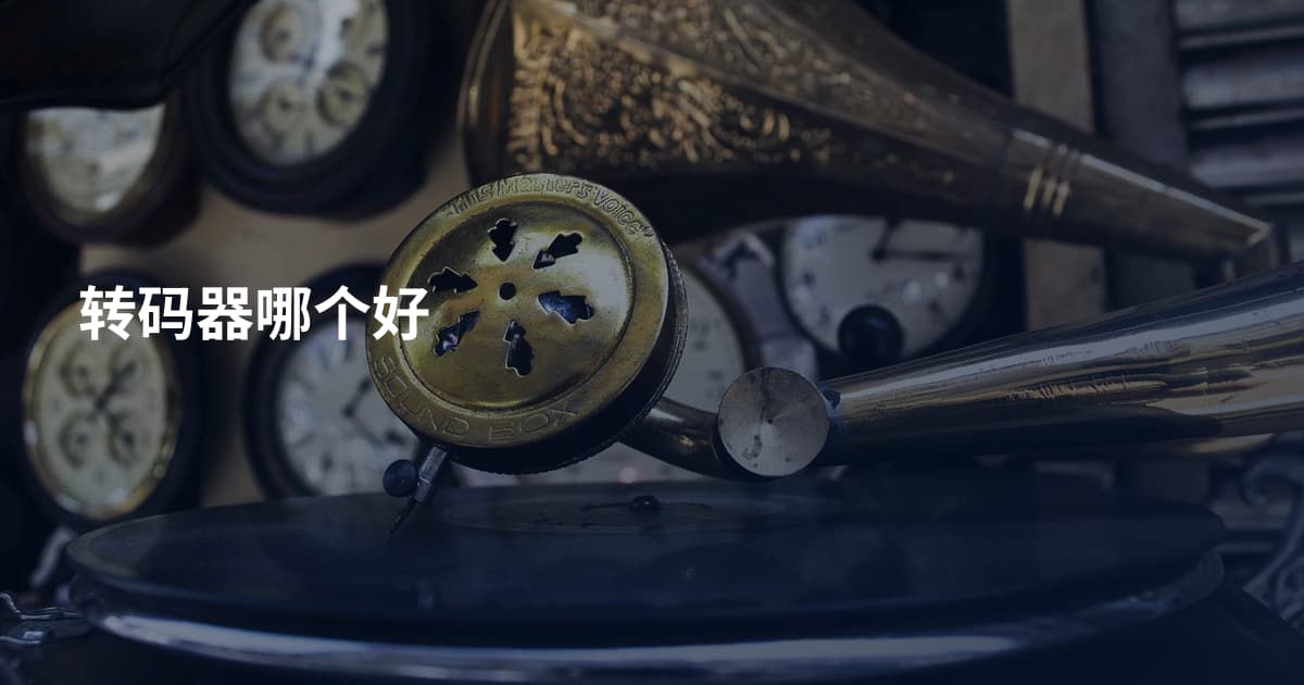 转码器哪个好