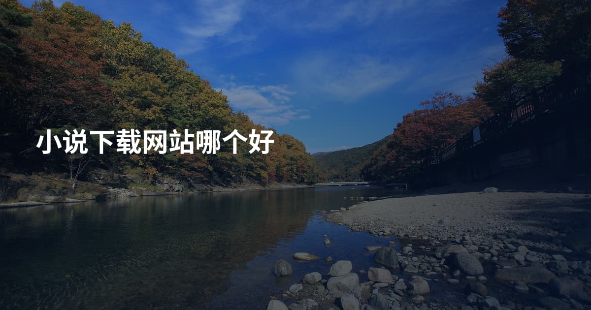 小说下载网站哪个好