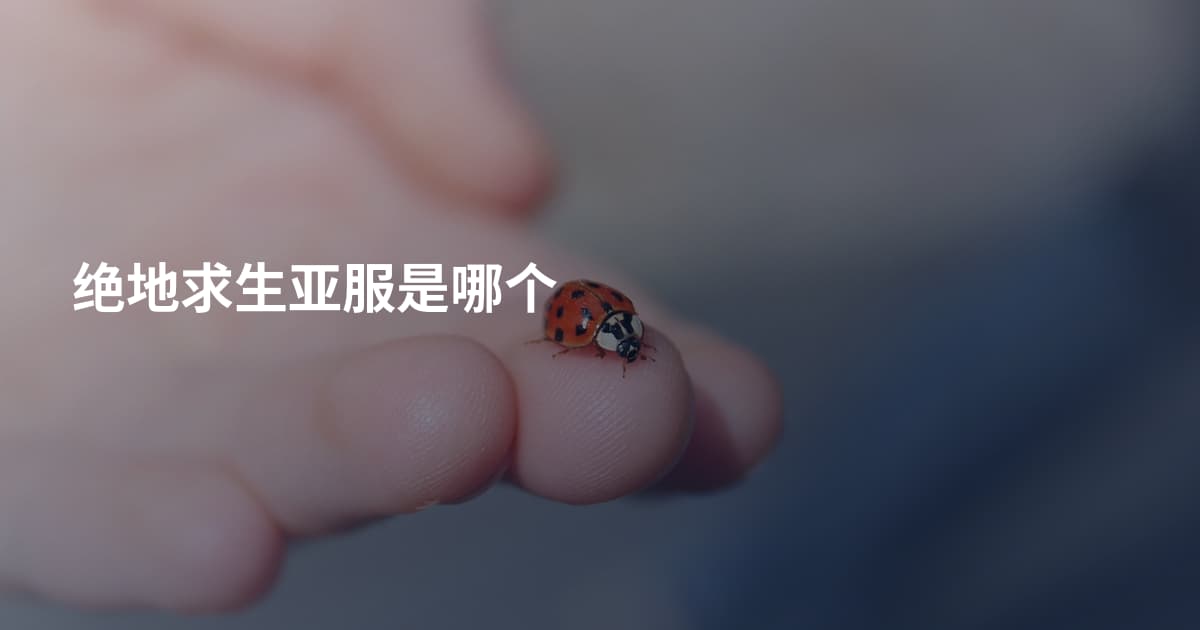 绝地求生亚服是哪个