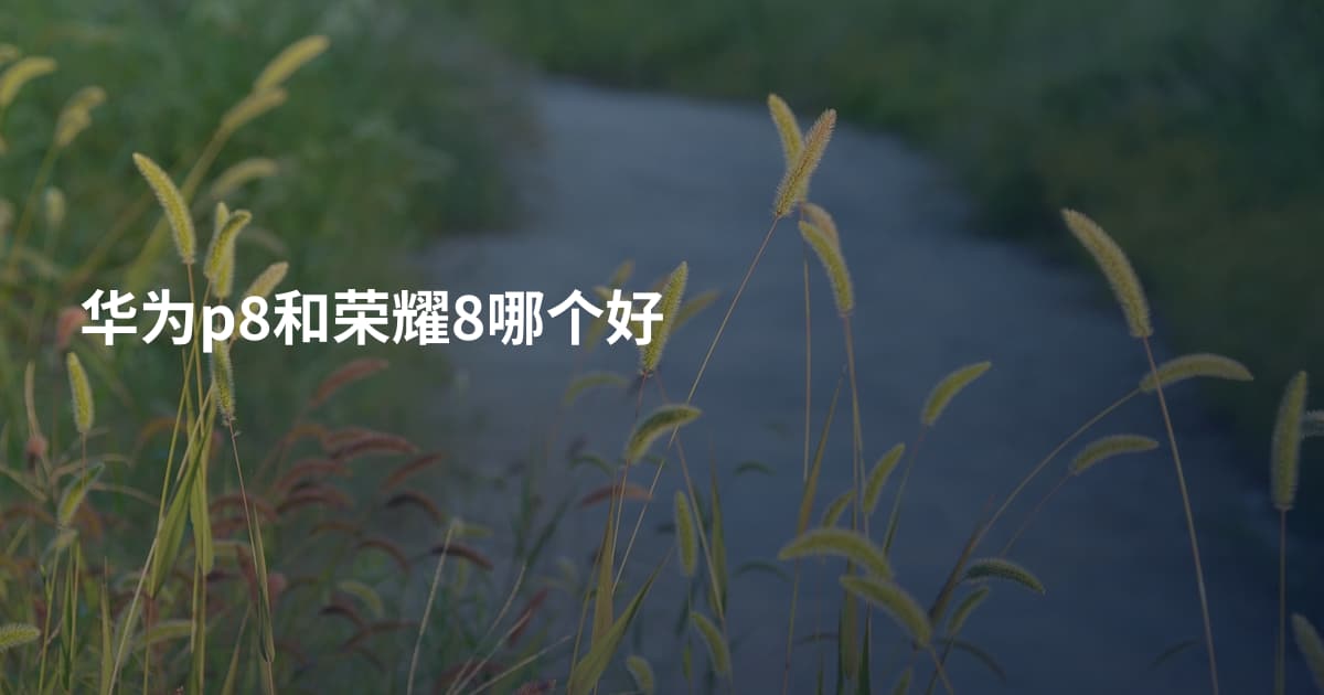 华为p8和荣耀8哪个好