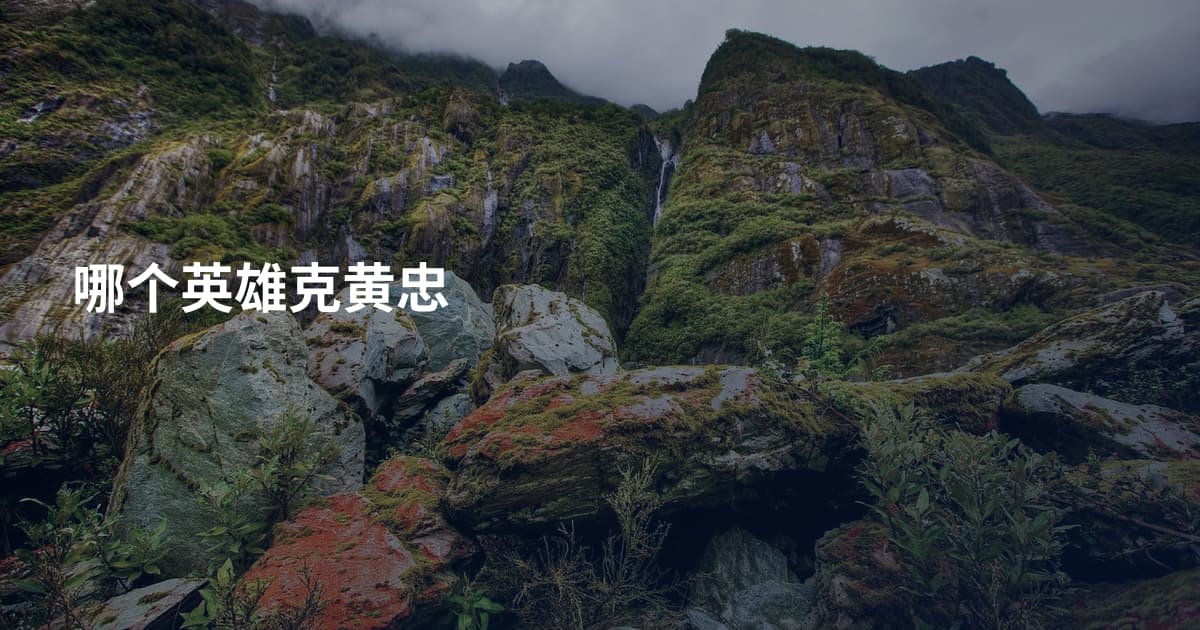 哪个英雄克黄忠