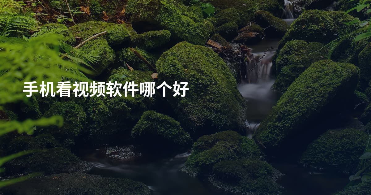 手机看视频软件哪个好