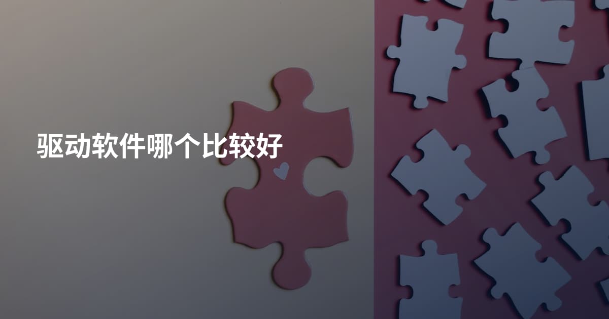 驱动软件哪个比较好
