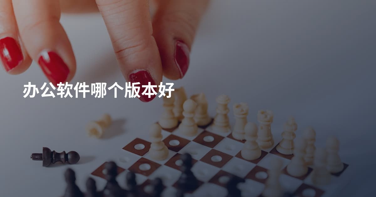 办公软件哪个版本好