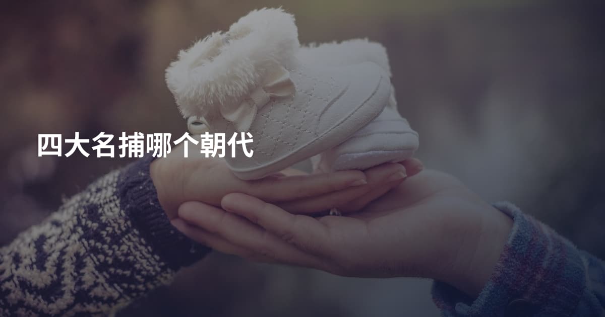 四大名捕哪个朝代