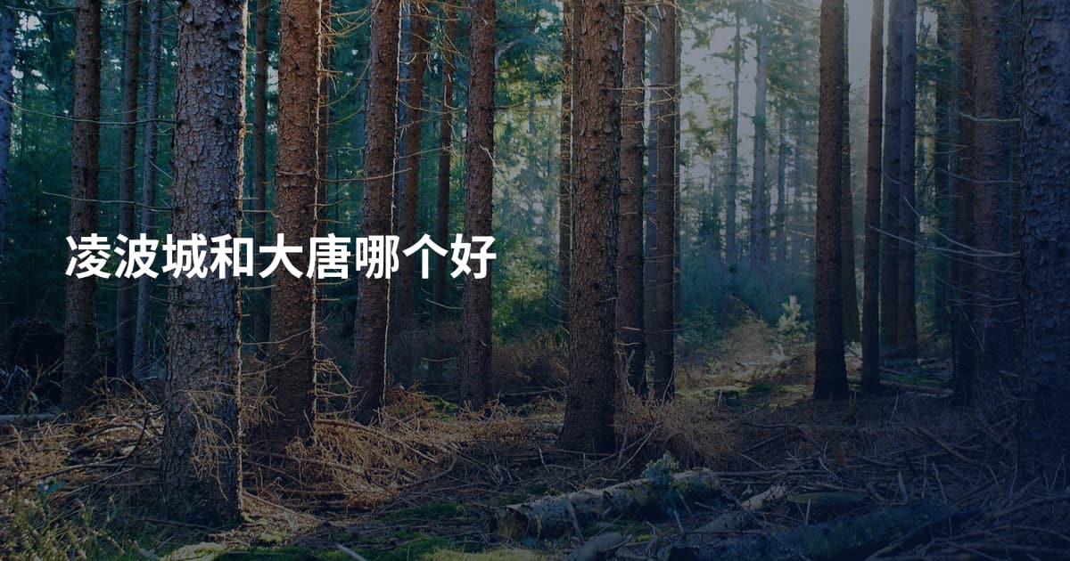 凌波城和大唐哪个好