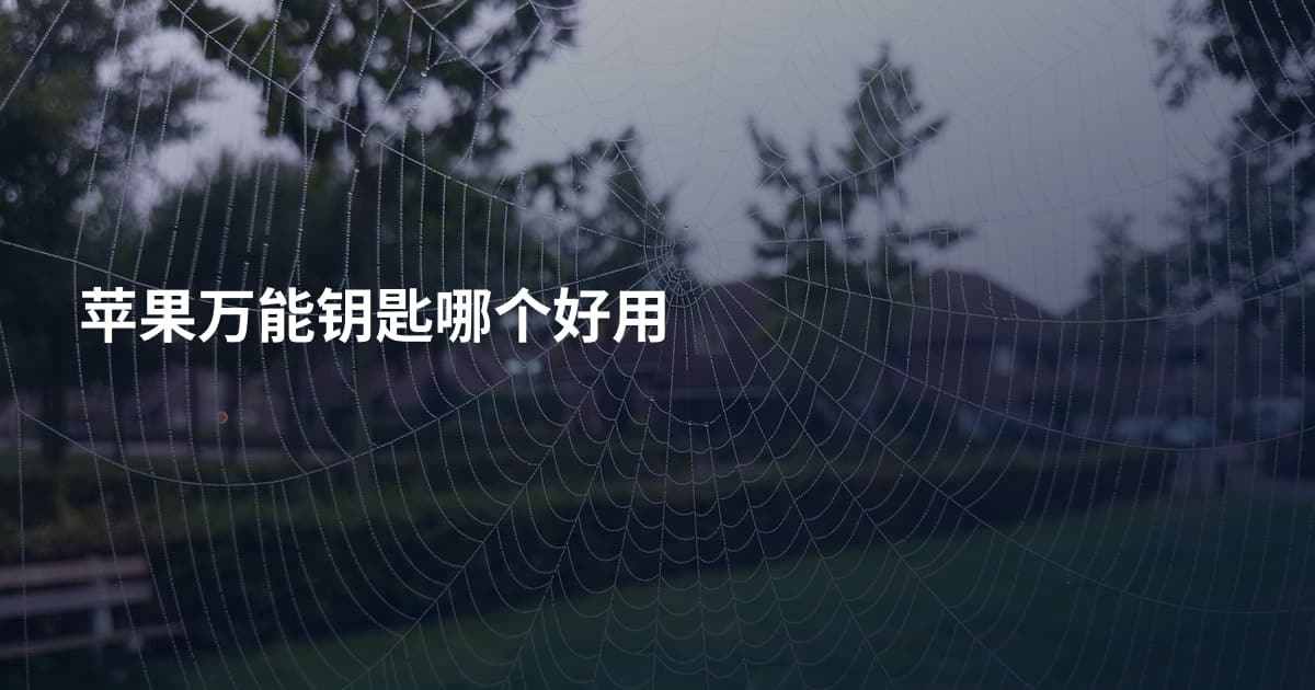 苹果万能钥匙哪个好用