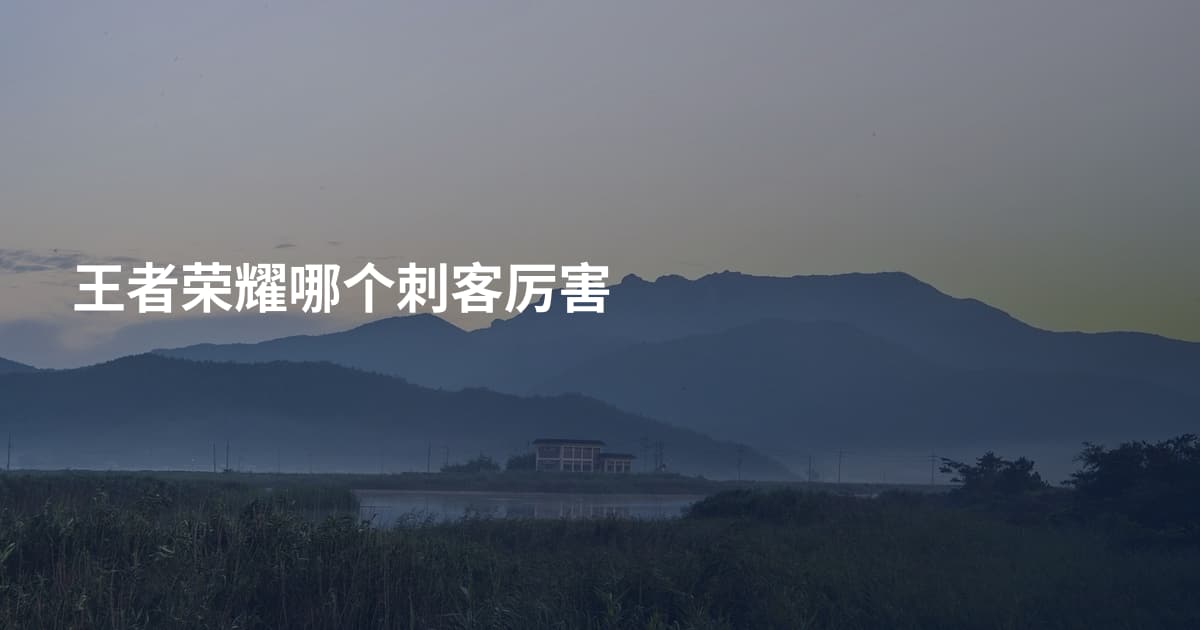 王者荣耀哪个刺客厉害