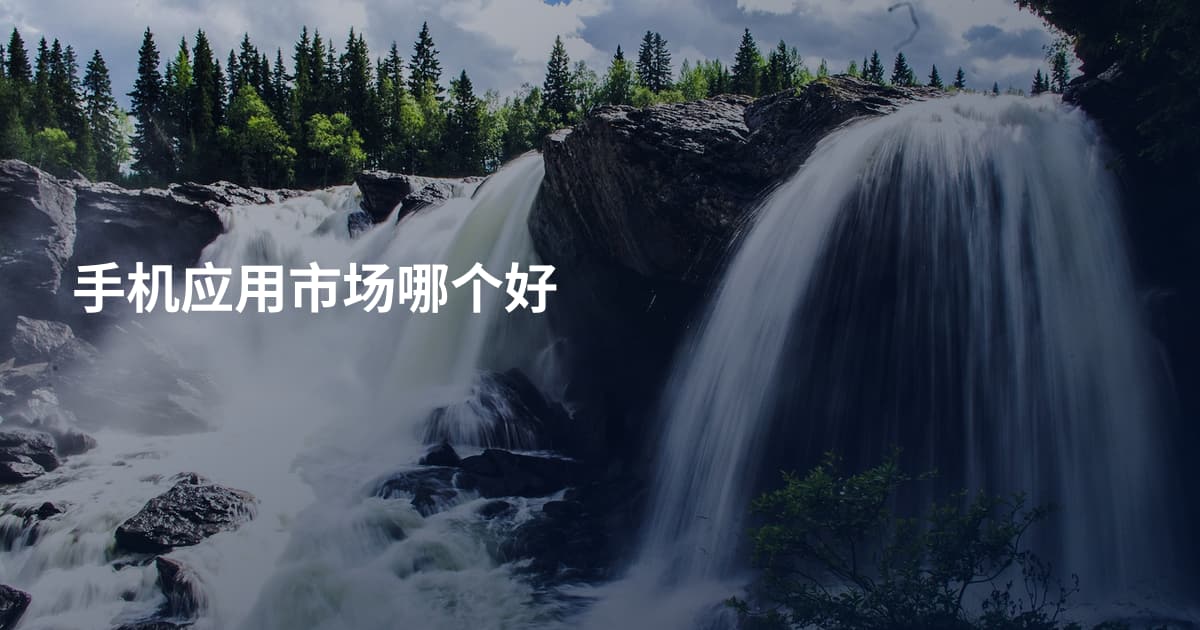 手机应用市场哪个好