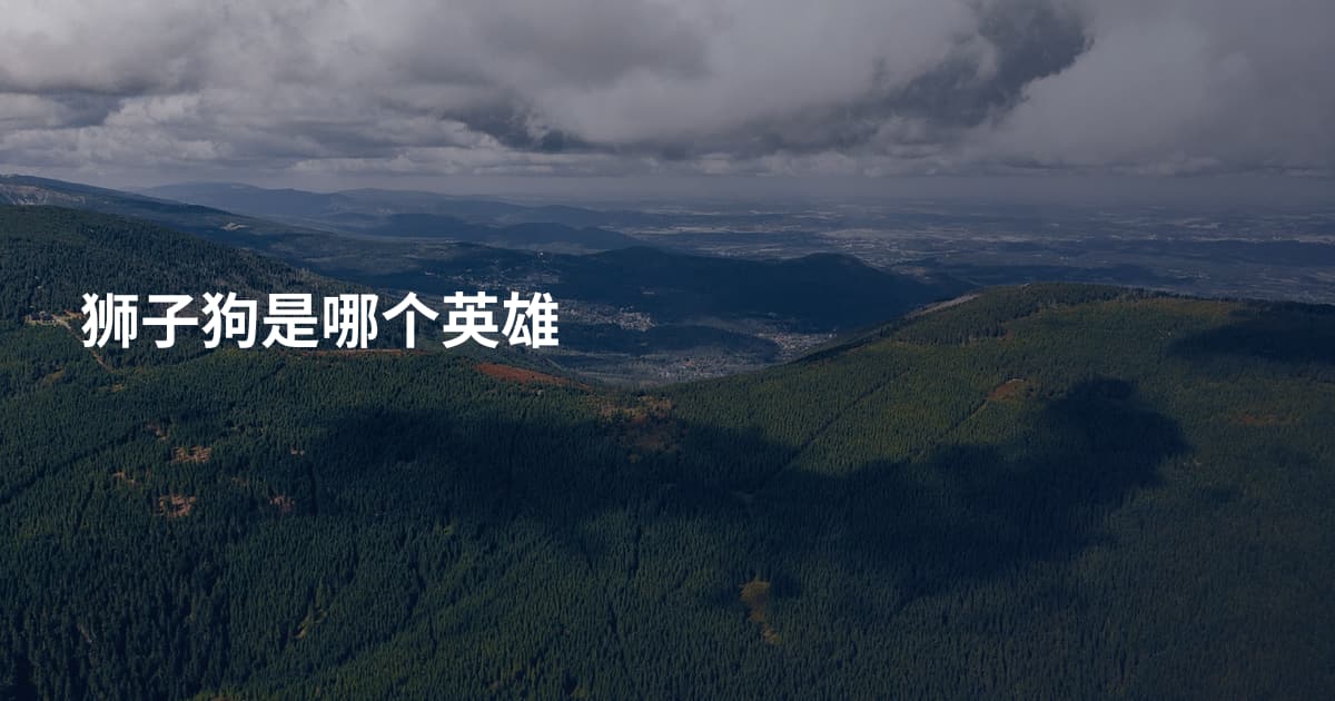 狮子狗是哪个英雄