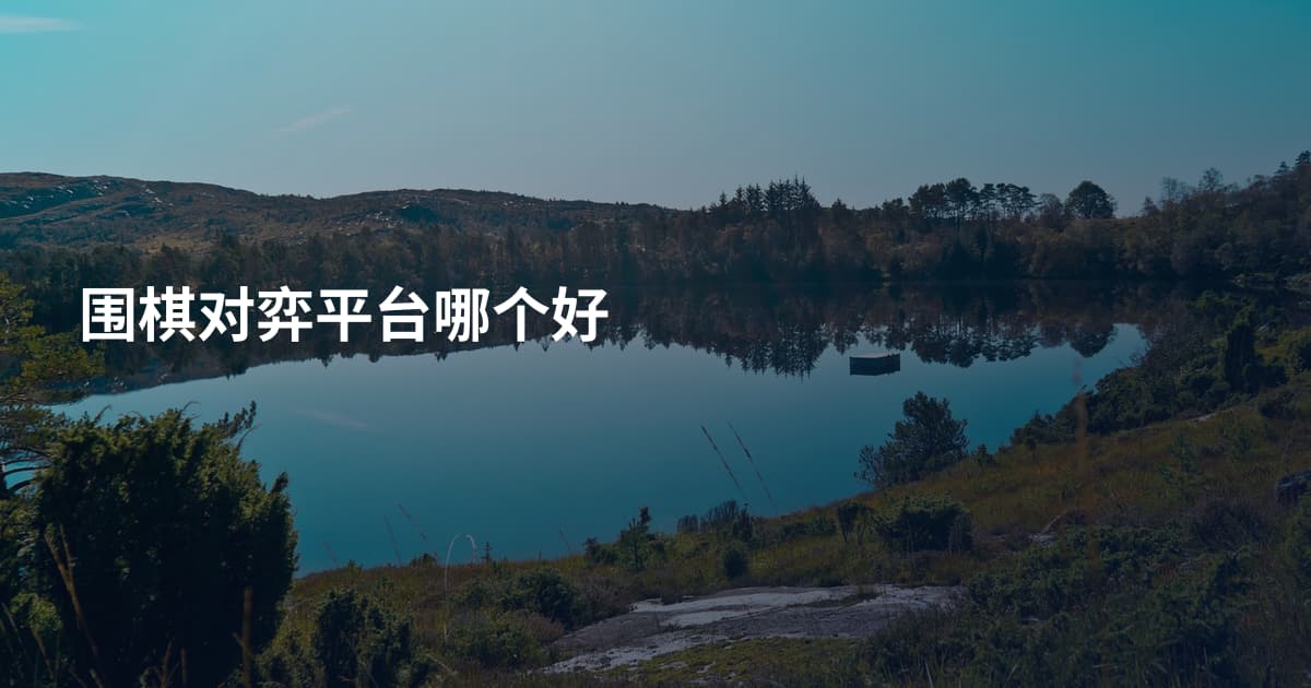 围棋对弈平台哪个好
