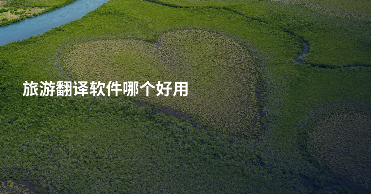 旅游翻译软件哪个好用
