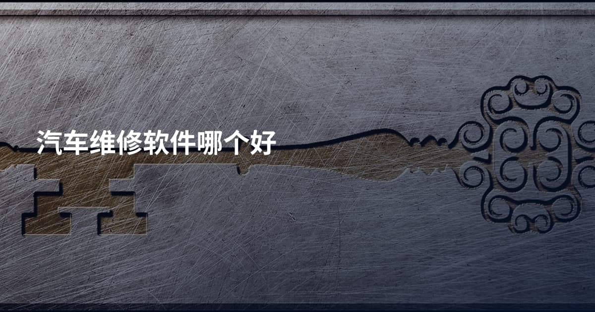 汽车维修软件哪个好