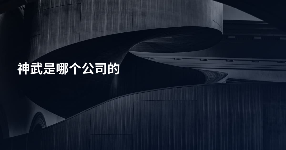 神武是哪个公司的