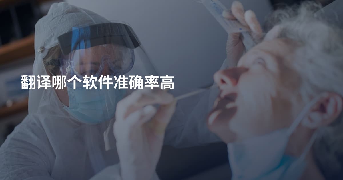 翻译哪个软件准确率高