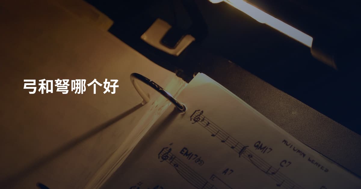 弓和弩哪个好