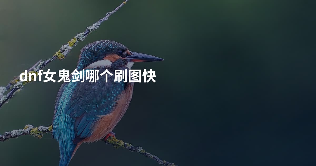 dnf女鬼剑哪个刷图快