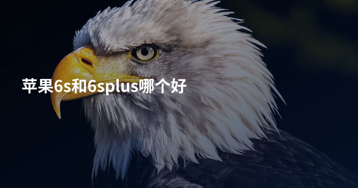 苹果6s和6splus哪个好